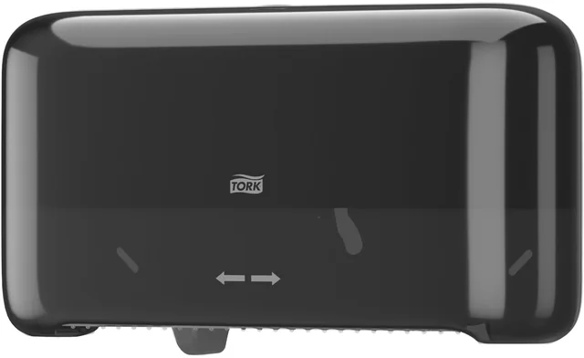 Toiletpapierdispenser Tork T7 Elevation Optiserve Coreless medium duo zwart 558068