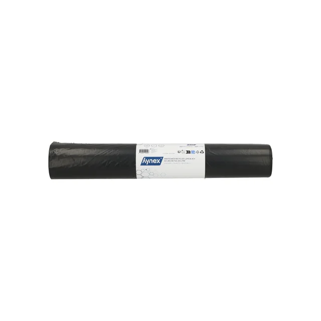Afvalzak Hynex 60x80cm LDPE recycled T40 60L zwart rol à 20 stuks