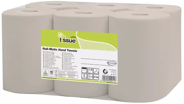 Handdoekrol E-Tissue Q14 Matic XL klein 2-laags 130m naturel 127315