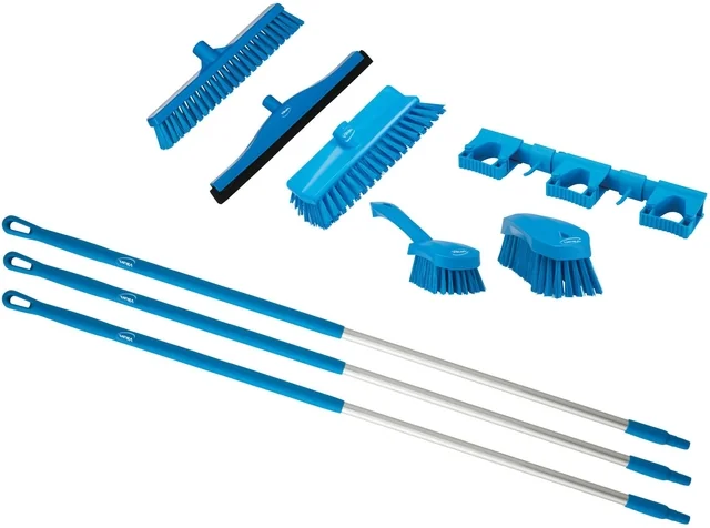 Starterkit Vikan Hygiene borstelwerk horeca 9-delig -Blauw