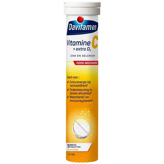 Vitamine C Davitamon extra D3 15 stuks