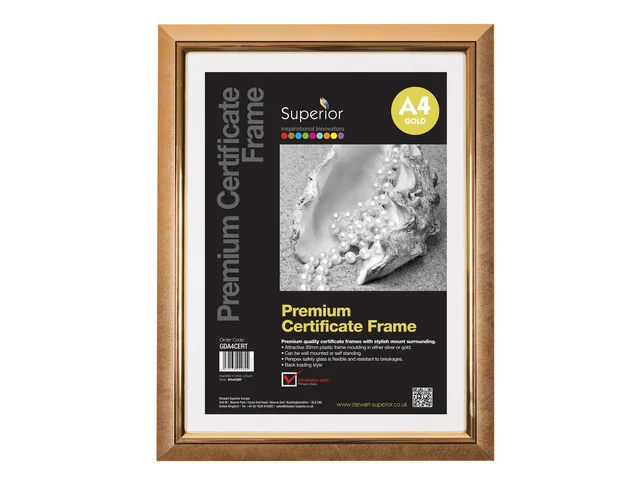 Fotolijst Seco A4 goud plexiglas