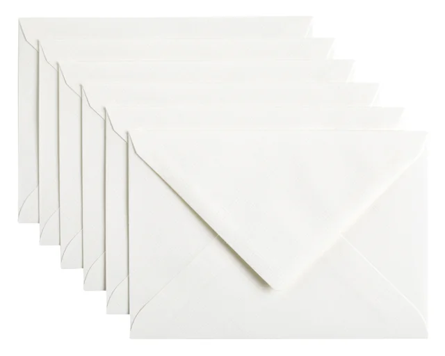 Envelop Papicolor C6 114x162mm hagelwit pak à 6 stuks