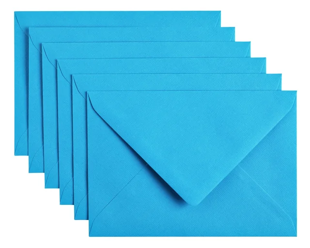 Envelop Papicolor C6 114x162mm hemelsblauw pak à 6 stuks