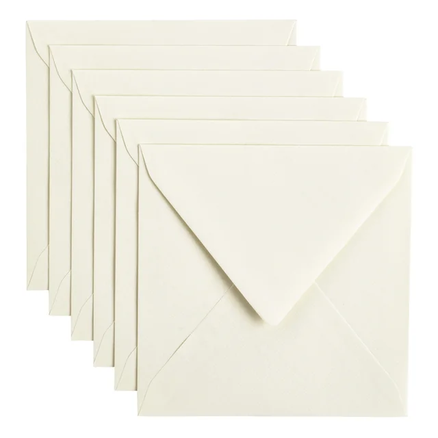 Envelop Papicolor 140x140mm anjerwit pak à 6 stuks