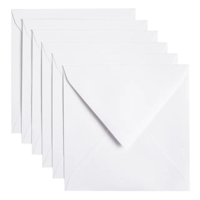 Envelop Papicolor 140x140mm kraft wit pak à 6 stuks