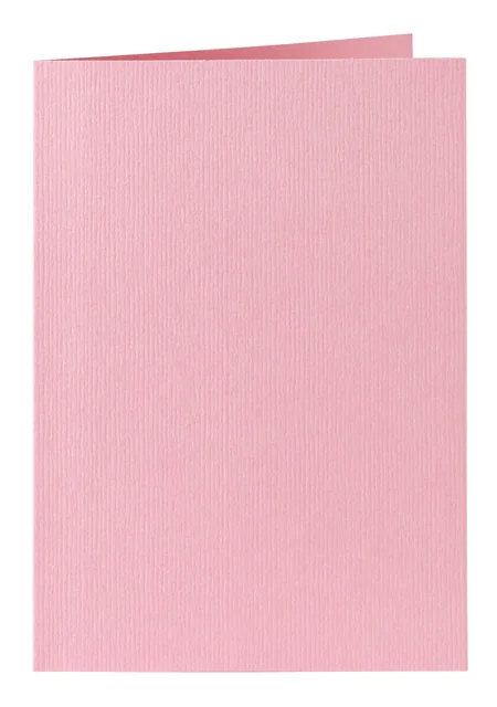 Correspondentiekaart Papicolor dubbel 105x148mm babyroze pak à 6 stuks