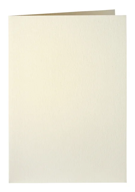 Correspondentiekaart Papicolor dubbel 105x148mm metallic ivoor pak à 6 stuks