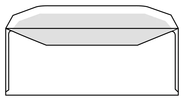 Envelop IEZZY C5/6 114x229mm venster rechts gegomd wit 500 stuks