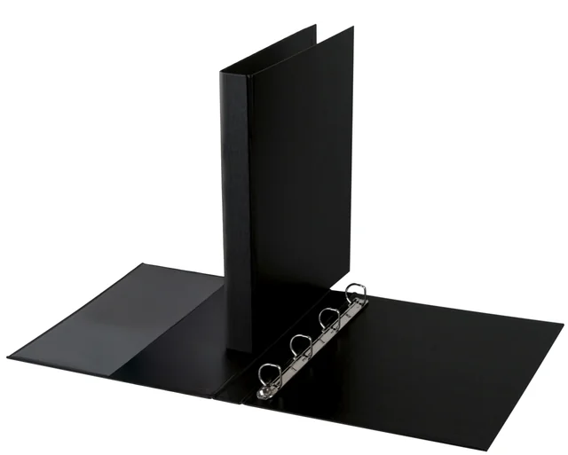 Ringband Quantore A4 4-rings D-mech 35mm PP zwart