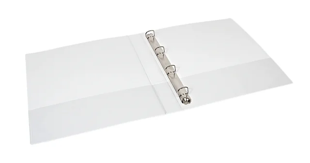 Presentatieringband Quantore A4 4-rings D-mech 30mm wit