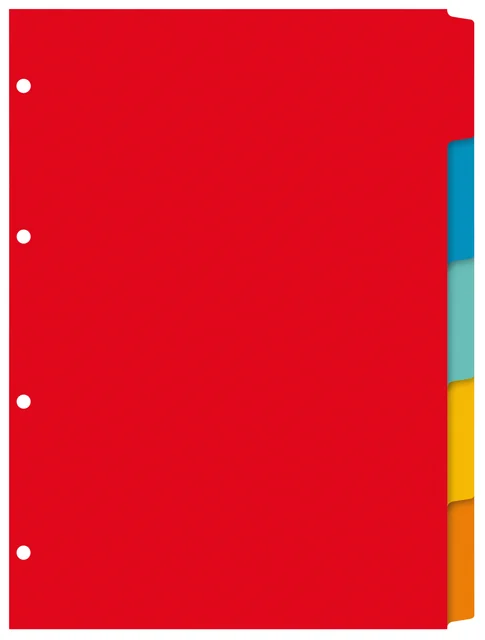 Tabbladen Kangaro 4-gaats PE405 5-delig assorti karton