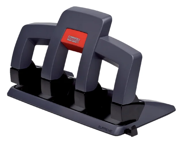 Perforator Rapid Supreme Press Less SP34 4-gaats 30 vel zwart