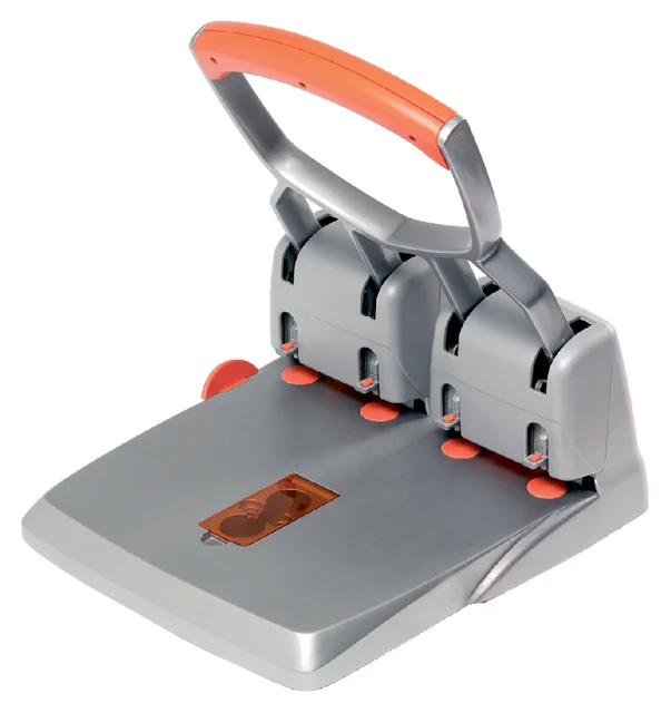 Perforator Rapid Supreme Heavy Duty HDC150/4 4-gaats 150 vel zilver/oranje