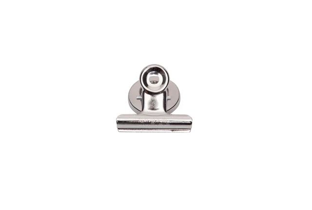 Papierklem MAUL Bulldog met magneet 40mm zilver 2 stuks