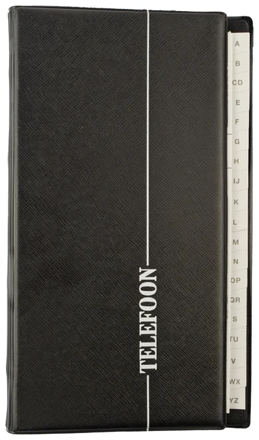 Telefoonalbum Kangaro 215x130mm A-Z 4-rings zwart