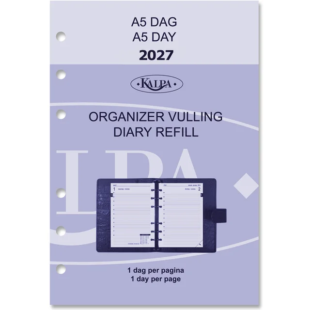 Agendavulling 2027 Kalpa A5 1dag/1pagina