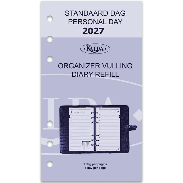 Agendavulling 2027 Kalpa Personal 1dag/1pagina
