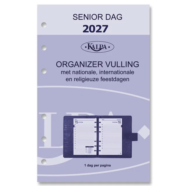 Agendavulling 2027 Kalpa Senior 1dag/1pagina