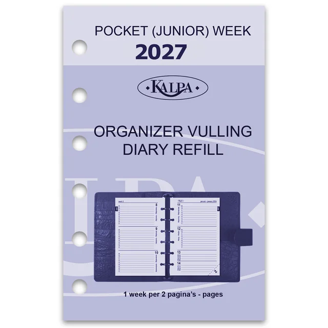 Agendavulling 2027 Kalpa Pocket 7dagen/2pagina's
