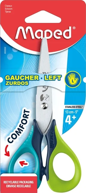Kinderschaar Maped Sensoft 13cm links assorti
