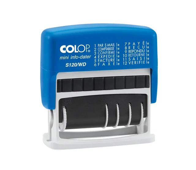 Woord-datumstempel Colop S120 mini-info dater 4mm frans