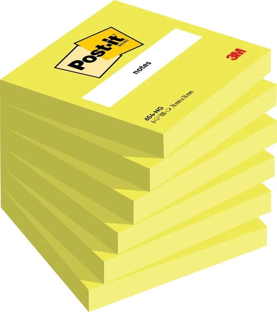 Memoblok Post-it 654 76x76mm neon groen 100 vel