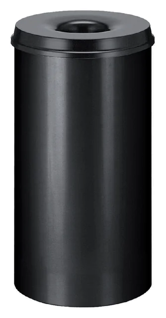 Papierbak met vlamdover Vepabins 50 liter 335mm zwart
