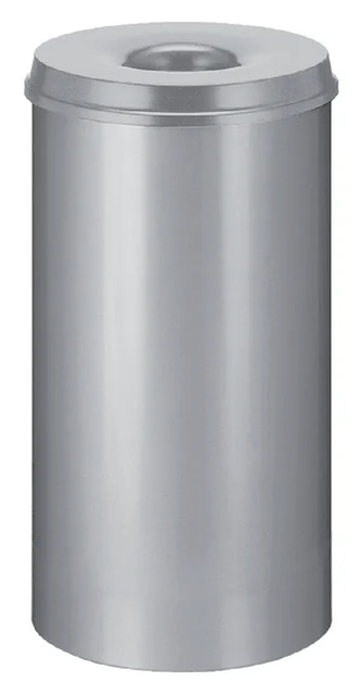 Papierbak met vlamdover Vepabins 50liter 33.5cm grijs