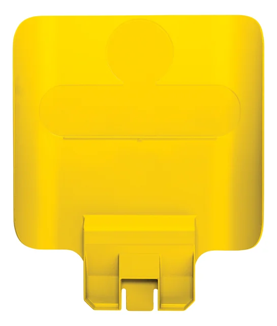 Paneel Rubbermaid Slim Jim Recyclestation voor label geel