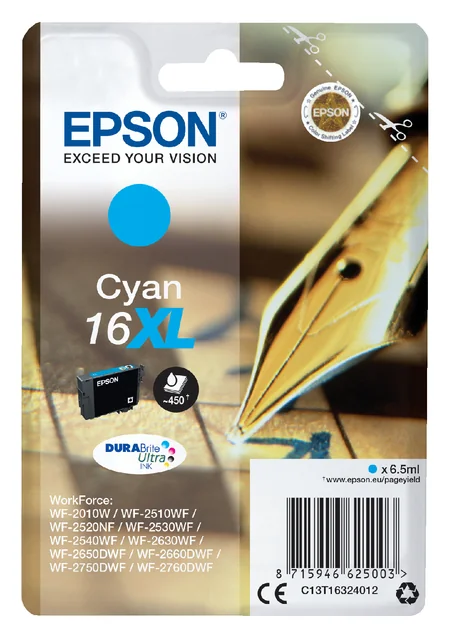 Inktcartridge Epson 16XL T1632 blauw