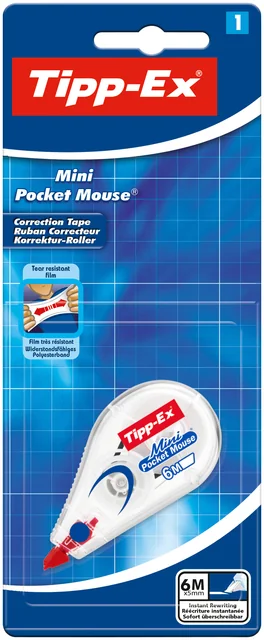 Correctietape Tipp-Ex mini pocket mouse 5mmx6m blister à 1 stuk