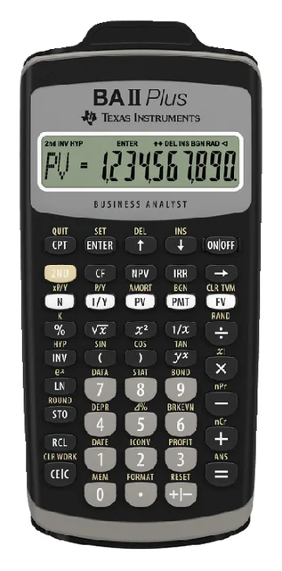Rekenmachine TI Ba II plus