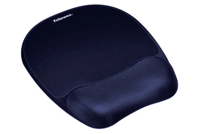 Muismat met polssteun Fellowes Memoryfoam saffierblauw