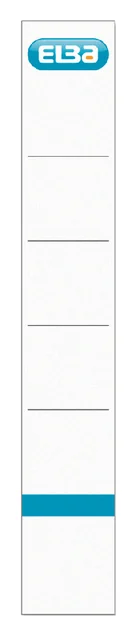 Rug-insteekkaart Elba smal 30x190mm wit 10 stuks
