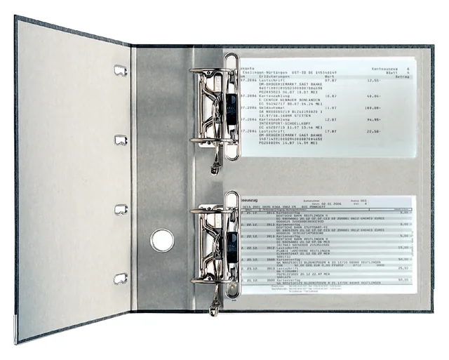 Ordner Leitz 1092 giro-bank met dubbele mechaniek 75mm karton A4 zwart