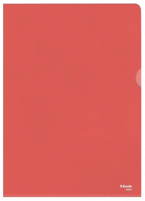 Insteekmap L-model Esselte standaard A4 0.11mm PP rood 100 stuks