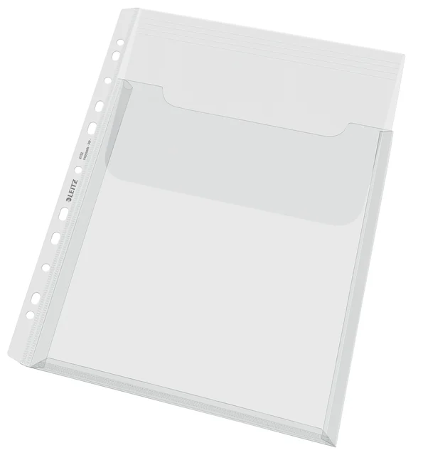 Harmonica showtas Leitz Premium met bovenklep copy safe PP A4  glashelder 5 stuks