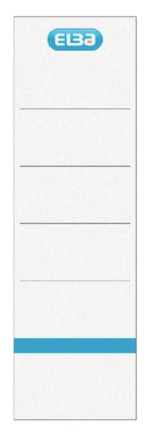 Rugetiket Elba breed 59x190mm zelfklevend wit/blauw 10 stuks