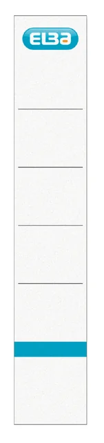 Rugetiket Elba smal 34x190mm zelfklevend wit/blauw 10 stuks