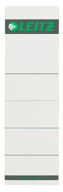 Rug-insteekkaart Leitz breed 57x191mm karton grijs 10 stuks