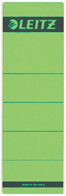Rugetiket Leitz breed/kort 62x192mm zelfklevend groen 10 stuks