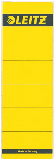 Rugetiket Leitz breed/kort 62x192mm zelfklevend geel 10 stuks