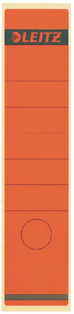 Rugetiket Leitz breed/lang 62x285mm zelfklevend rood 10 stuks