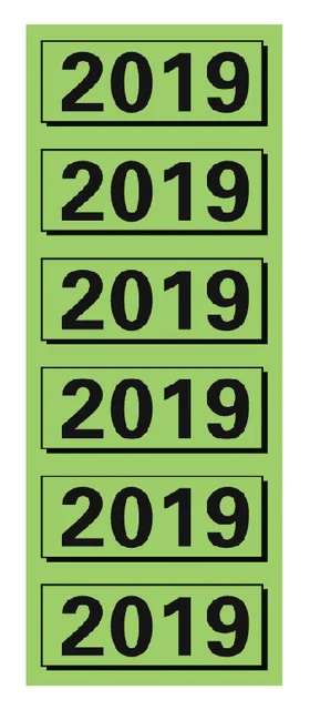 Rugetiket Elba 2019 57x25mm groen 120 stuks