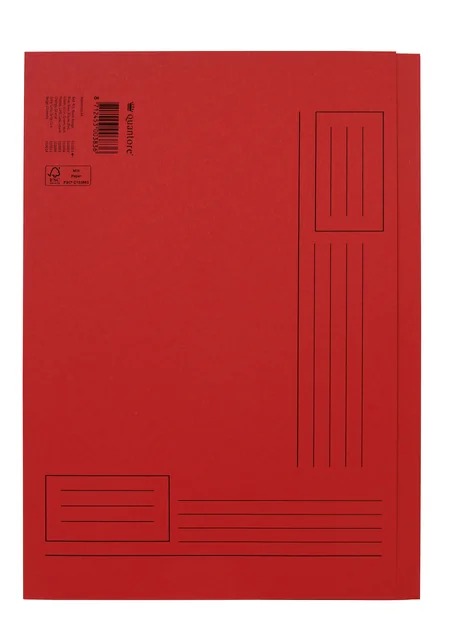Vouwmap Quantore A4 ongelijke zijde 320gr rood
