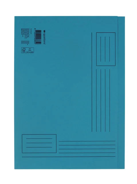 Vouwmap Quantore A4 ongelijke zijde 320gr blauw