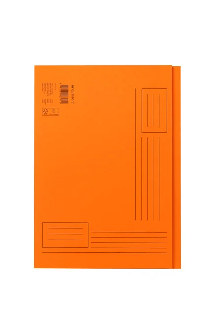 Vouwmap Quantore A4 ongelijke zijde 320gr oranje