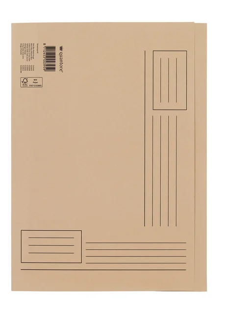 Vouwmap Quantore A4 ongelijke zijde 320gr beige