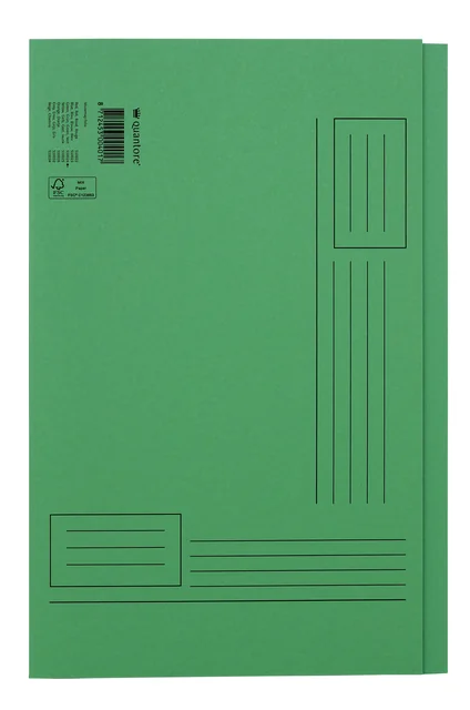 Vouwmap Quantore Folio ongelijke zijde 320gr groen